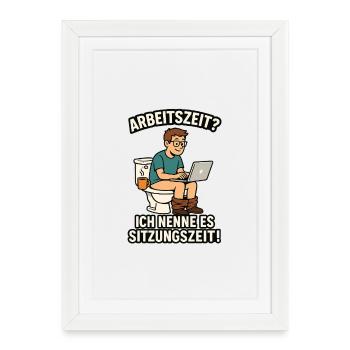 Temps de session sur l’ordinateur portable - Affiche encadrée (27 × 37 cm) - blanc - Devant