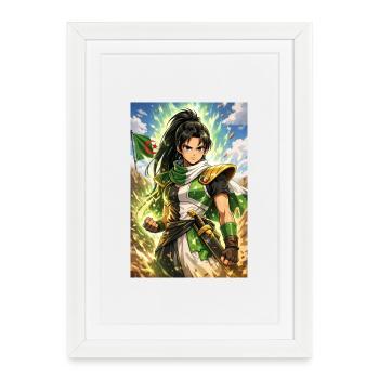 DZ Manga – Women - Framed poster (27 × 37 cm) - white - Front