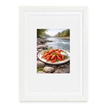 Crayfish on the Donets - Framed poster (27 × 37 cm) - white - Front