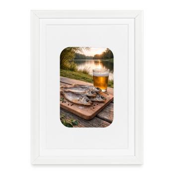 by the lake - Framed poster (27 × 37 cm) - white - Front