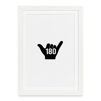 Darts World Championship 180 Shaka Style for Darts Fans - Framed poster (27 × 37 cm) - white - Front
