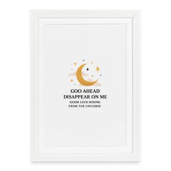 Moonlit Vanish Cosmic Escape - Framed poster (27 × 37 cm) - white - Front