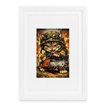Donny le vétéran - Affiche encadrée (27 × 37 cm) - blanc - Devant