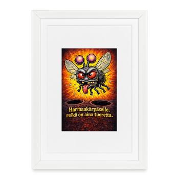 For a grey fly, the hole is always a source of dust - Framed poster (27 × 37 cm) - white - Front