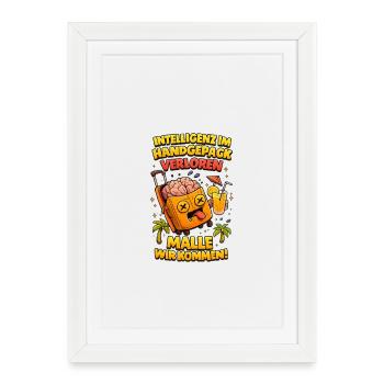 Malle Here we come - Framed poster (27 × 37 cm) - white - Front