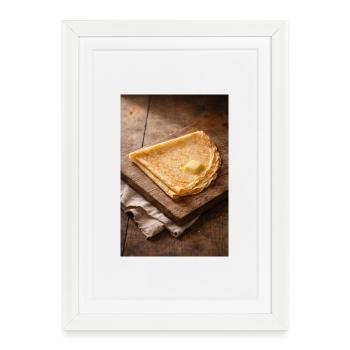 Crêpes croustillantes au beurre - Affiche encadrée (27 × 37 cm) - blanc - Devant