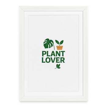 Plant Lover Monstera Potted Plant - Framed poster (27 × 37 cm) - white - Front