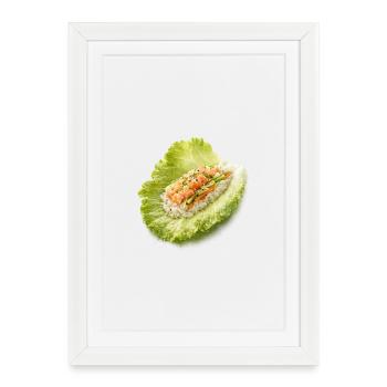 Lettuce Sushi Wrap - Framed poster (27 × 37 cm) - white - Front
