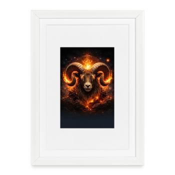 Ram - Framed poster (27 × 37 cm) - white - Front