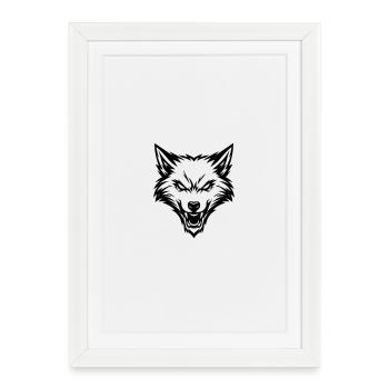 Wolfskopf 2 - Affiche encadrée (27 × 37 cm) - blanc - Devant