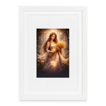Vierge - Affiche encadrée (27 × 37 cm) - blanc - Devant
