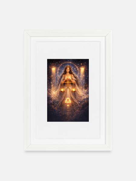 Scales - Framed poster (27 × 37 cm) - white