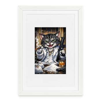 DonnyMontana - Affiche encadrée (27 × 37 cm) - blanc - Devant