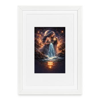 Aquarius - Framed poster (27 × 37 cm) - white - Front