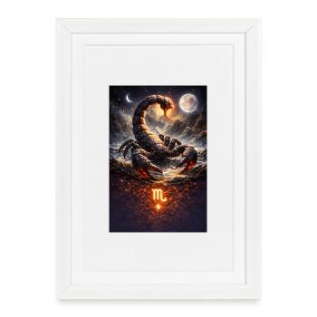 Scorpion - Affiche encadrée (27 × 37 cm) - blanc - Devant