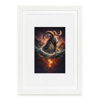 Capricorn - Framed poster (27 × 37 cm) - white - Front