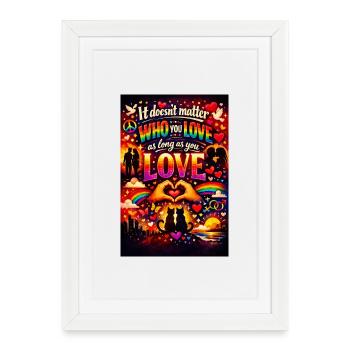 L’amour ne connaît pas de limites - Affiche encadrée (27 × 37 cm) - blanc - Devant