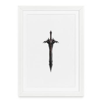 Épée du Crâne de la Lame de l’Effroi - Affiche encadrée (27 × 37 cm) - blanc - Devant