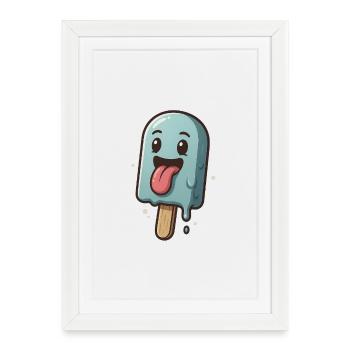 Glaces rieuses - Affiche encadrée (27 × 37 cm) - blanc - Devant