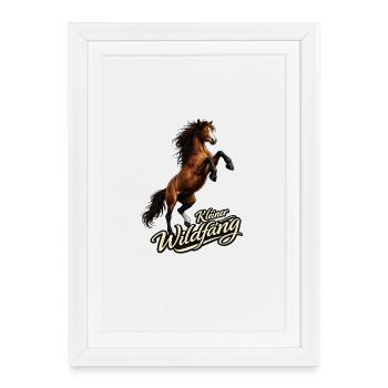 Cheval - Petite garçon manqué - Affiche encadrée (27 × 37 cm) - blanc - Devant