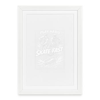 Play Hard – Skate Fast Hockey Art - Framed poster (27 × 37 cm) - white - Front