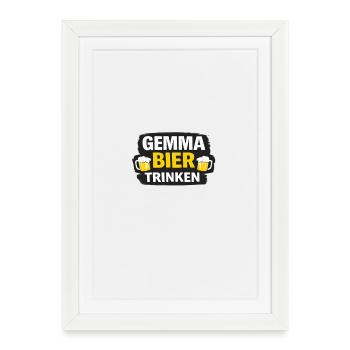 Gemma Beer Drinking - Affiche encadrée (27 × 37 cm) - blanc - Devant