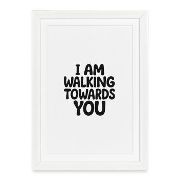 caminando_hacia_ti - Framed poster (27 × 37 cm) - white - Front