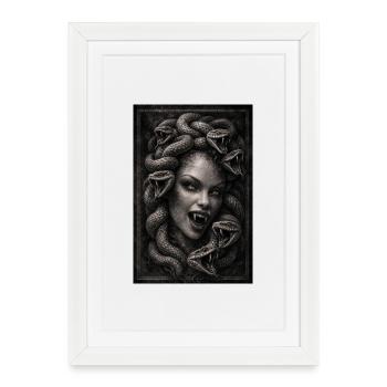 Méduse - Affiche encadrée (27 × 37 cm) - blanc - Devant