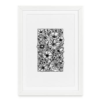 Fleur - Affiche encadrée (27 × 37 cm) - blanc - Devant