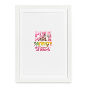 Prière et Patience à travers les Épreuves - Affiche encadrée (27 × 37 cm) - blanc - Devant
