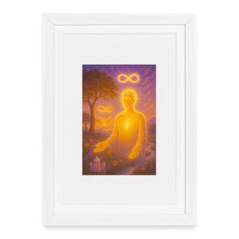 Aura of Infinity - Framed poster (27 × 37 cm) - white - Front