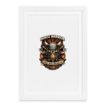Norse warrior to Valhalla - Framed poster (27 × 37 cm) - white - Front