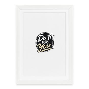 Fais-le pour toi - Affiche encadrée (27 × 37 cm) - blanc - Devant