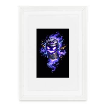Violette Spukkanone Halloween - Affiche encadrée (27 × 37 cm) - blanc - Devant