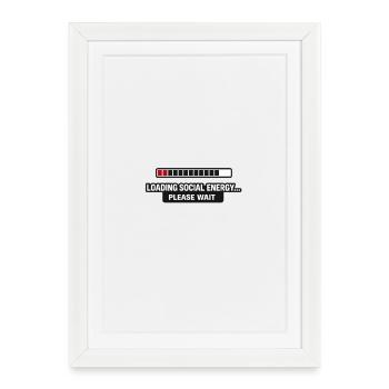 Chargement de l’énergie sociale - Affiche encadrée (27 × 37 cm) - blanc - Devant