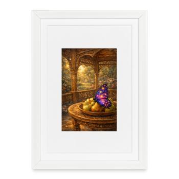 Butterfly of Eternal Orchard – World of the Sun - Framed poster (27 × 37 cm) - white - Front