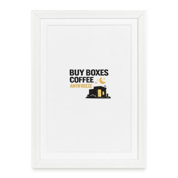 Antigel pour le café de nuit - Affiche encadrée (27 × 37 cm) - blanc - Devant