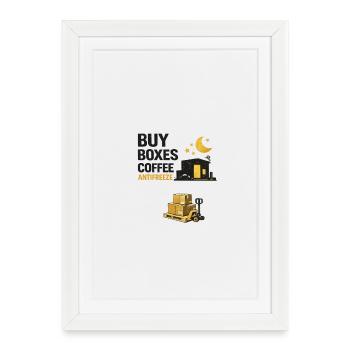 Boîtes de nuit Antigel à café - Affiche encadrée (27 × 37 cm) - blanc - Devant