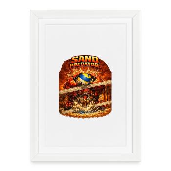 Sand Predator block - Framed poster (27 × 37 cm) - white - Front