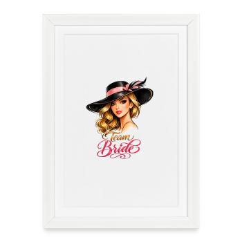 Team Bride - Gerahmtes Poster (27 × 37 cm) - Weiß - Vorne