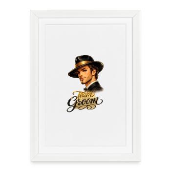 TeamGroom - Gerahmtes Poster (27 × 37 cm) - Weiß - Vorne
