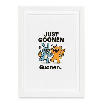 Just Goonen Partybären - Gerahmtes Poster (27 × 37 cm) - Weiß - Vorne