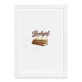Bookgirl Open Book Motif - Framed poster (27 × 37 cm) - white - Front