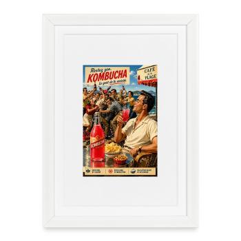 Le kombucha c'est extra ! - Affiche encadrée (27 × 37 cm) - blanc - Devant