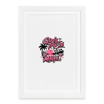 Voyage Malle Girls - Affiche encadrée (27 × 37 cm) - blanc - Devant