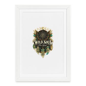 Attrape-rêves de l’âme sauvage Esprit libre - Affiche encadrée (27 × 37 cm) - blanc - Devant