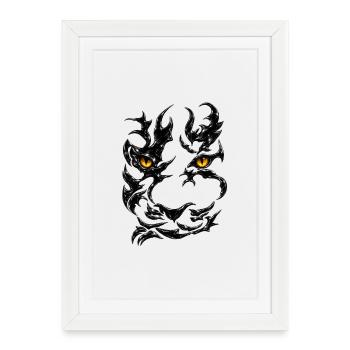 Black Dragon Eyes - Framed poster (27 × 37 cm) - white - Front