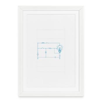 Electrician Tools Power Technology Design - Framed poster (27 × 37 cm) - white - Front