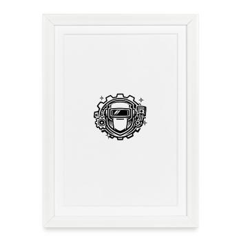 Soudeur Sparks Metal Industry Work Pride - Affiche encadrée (27 × 37 cm) - blanc - Devant