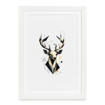 Wild Geometry - Framed poster (27 × 37 cm) - white - Front